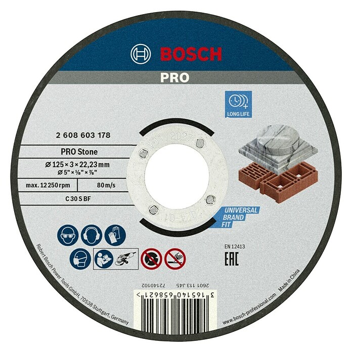 Bosch Professional Rezni disk Expert for Stone  (Promjer rezne ploče: 125 mm, Prikladno za: Kamen) | BAUHAUS