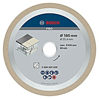 Bosch Diamant-Trennscheibe Best for Ceramic (Geeignet für: Fliesen, Durchmesser: 180 mm, Bohrung: 25,4 mm, 1 Stk.)
