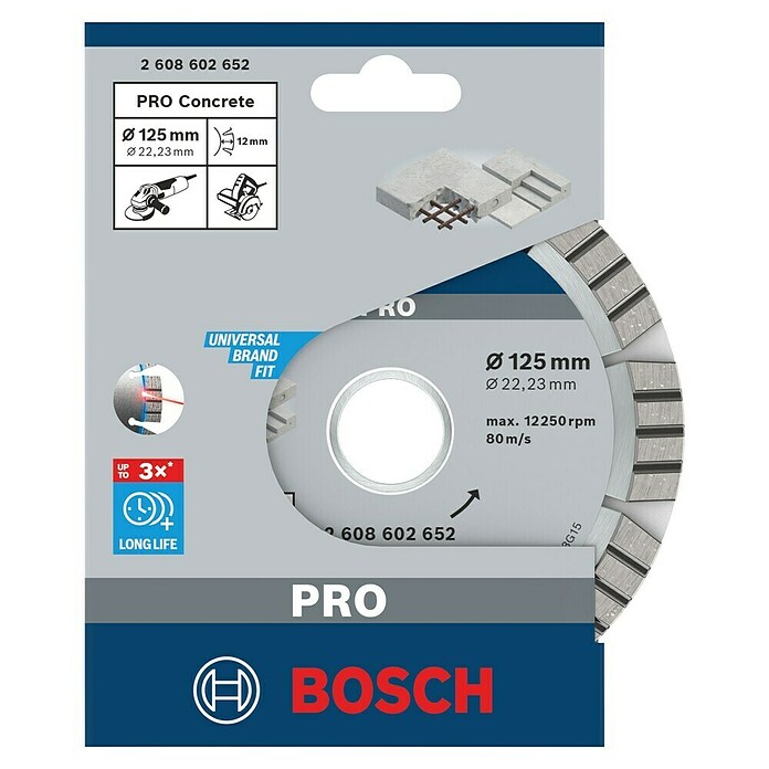Bosch Professional Diamant-Trennscheibe (Durchmesser Scheibe: 125 mm, Höhe Segment: 12 mm) | BAUHAUS