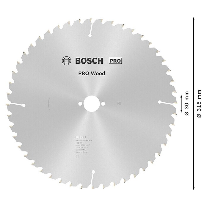 Bosch List krožne žage Optiline Wood  (315 mm, Izvrtina: 30 mm, Število zobcev: 48 kos) | 2555 - Kreissägeblätter | BCDB - Zubehör Sägen | BCD - Maschinenzubehör | BC - Maschinenzubehör | B - Werkz/Masch/Maschzubeh/Auto | BAUHAUS