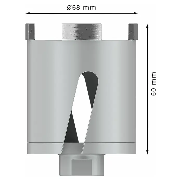 Bosch Diamant-Dosensenker Best for Universal - Durchmesser: 68 mm - Silberfarbene Metall-Lochsäge mit Ø 68mm Durchmesser und 60mm Höhe.