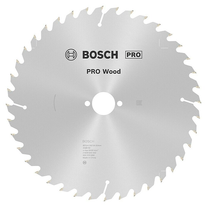 Bosch Disco de sierra (Diámetro: 254 mm, Orificio: 30 mm, Número de dientes: 40 dientes)