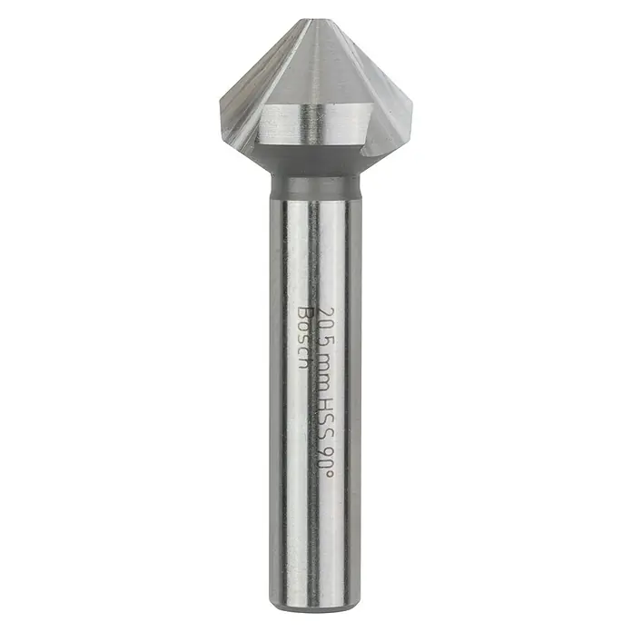 Bosch Kegelsenker - Durchmesser Bohrer: 20,5 mm, Rundschaft - Bosch 20,5mm HSS 90° Senker für präzise und saubere Senkungen in verschiedenen Materialien. Ideal für Handwerker und Heimwerker.