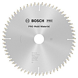 Bosch Kreissägeblatt Multi Material (216 mm, Bohrung: 30 mm, Anzahl Zähne: 60 Stk.)