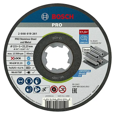 Bosch Professional X-Lock Trennscheibe Standard for Inox