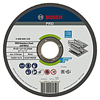 Bosch Professional Trennscheibe Expert for Inox (Durchmesser Scheibe: 125 mm, Geeignet für: Edelstahl)