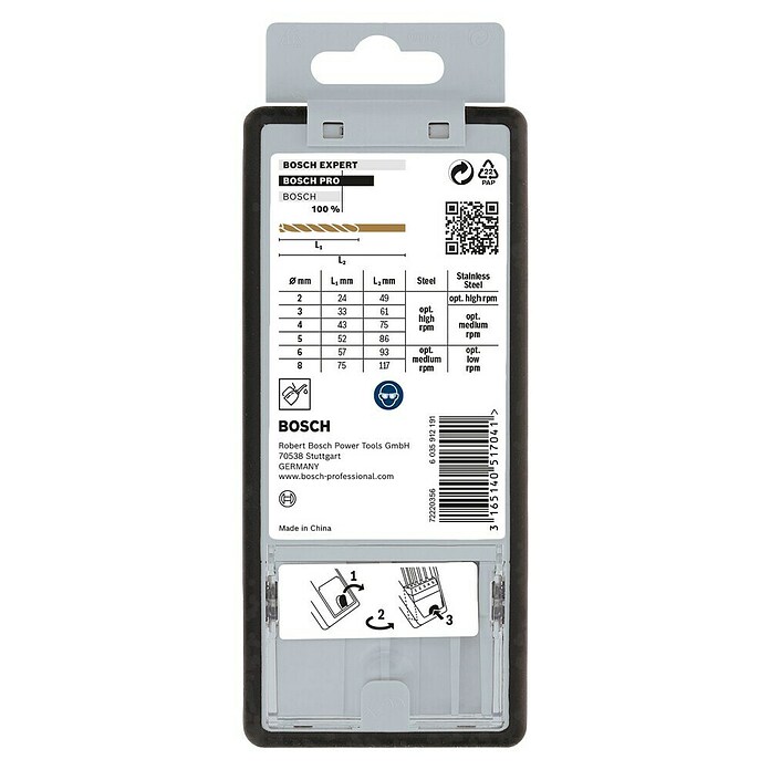 Bosch Professional Metallbohrer-Set (HSS-Co, 6-tlg.)