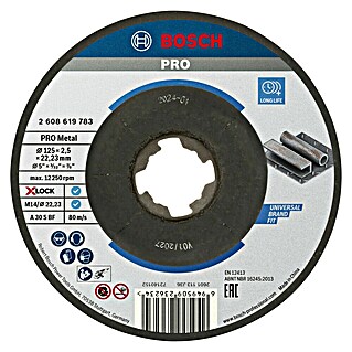 Bosch Professional X-Lock Trennscheibe Expert for Metal A 30 S BF gekröpft (Durchmesser Scheibe: 125 mm, Stärke Scheibe: 2,5 mm, Geeignet für: Metall)