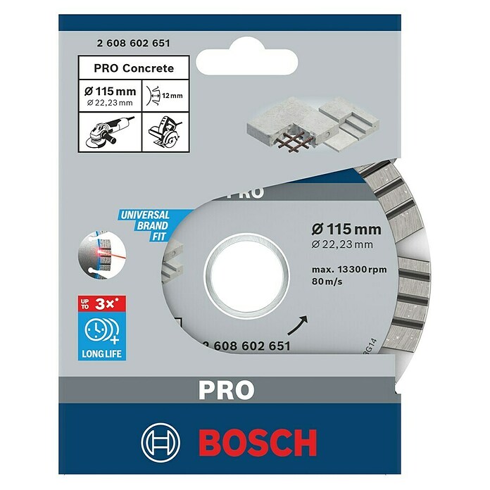Bosch Professional Diamant-Trennscheibe (Durchmesser Scheibe: 115 mm) | BAUHAUS