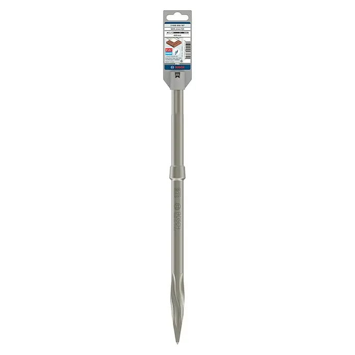 Bosch Spitzmeißel R-Tec Speed - Länge: 400 mm, SDS Max - Abgebildet ist ein Bosch SDS max-5C Hammerbohrer, ideal für schwere Bohrarbeiten in Beton und Mauerwerk, mit einer Länge von 400 mm.