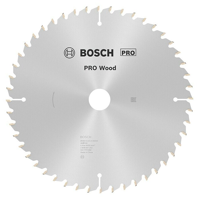 Bosch Disco de sierra (Diámetro: 260 mm, Orificio: 30 mm, Número de dientes: 48 dientes)