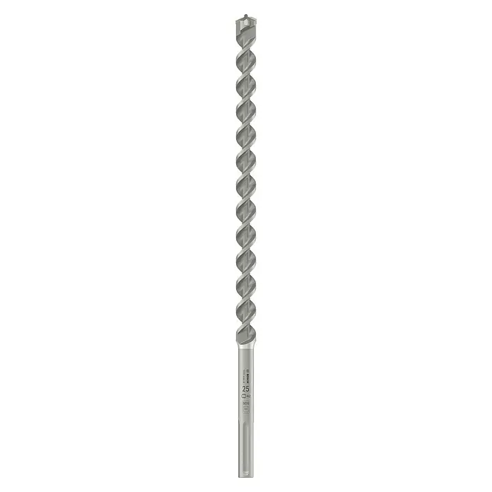 Bosch Beton- & Steinbohrer MAX-4 - 1 Stk., Durchmesser Bohrer: 25 mm - Aufnahme einer Bosch Hammerbohrer-SDS mit gewendelter Form. Ein leistungsstarkes Werkzeug für präzises Bohren in harten Materialien.