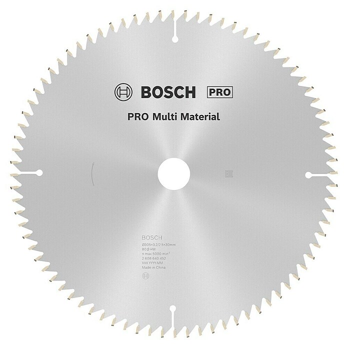 Bosch Disco de sierra (Diámetro: 305 mm, Orificio: 30 mm, Número de dientes: 96 dientes)