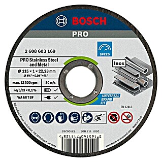 Bosch Rezni disk (Promjer rezne ploče: 115 mm, Debljina plohe: 1 mm, 10 Kom.)