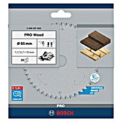 Bosch Disco de sierra (Diámetro: 85 mm, Orificio: 15 mm, Número de dientes: 20 dientes)