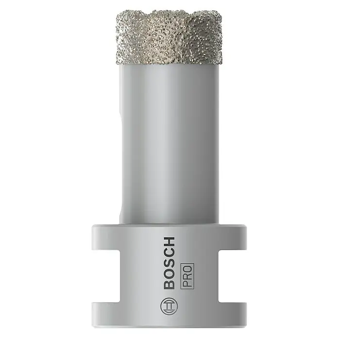 Bosch Diamant-Trockenbohrer Dry Speed - Durchmesser: 20 mm - Abbildung eines Bosch Pro Diamant-Lochsägebohrers für präzise Schnitte in harte Materialien. Optimal für den professionellen Einsatz.