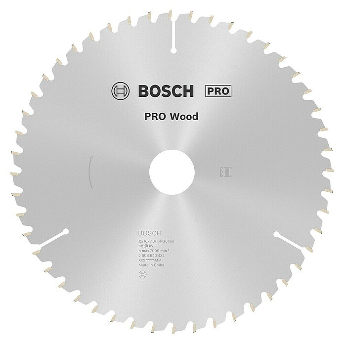 Bosch Kreissägeblatt (Durchmesser: 216 mm, Bohrung: 30 mm, Anzahl Zähne: 48 Zähne)