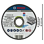 Bosch Professional Rezalna plošča Standard for Inox Rapido  (Premer diska: 115 mm, Debelina plošče: 1 mm) | Rezalni diski | Dodatki za kotne brusilnike | Dodatna oprema za stroje | Orodja in stroji | Izdelki | BAUHAUS