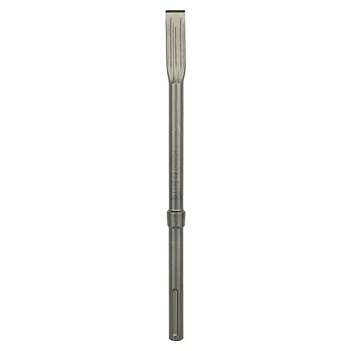 Bosch Cincel plano R-Tec Sharp - Largo: 400 mm, SDS Max - Cincel plano de metal gris Bosch SDS Max para trabajos de demolición.