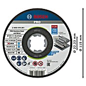 Bosch Professional X-Lock Disco de corte Standard for Inox (Diámetro disco: 115 mm, Espesor disco: 1 mm, Específico para: Acero inoxidable)