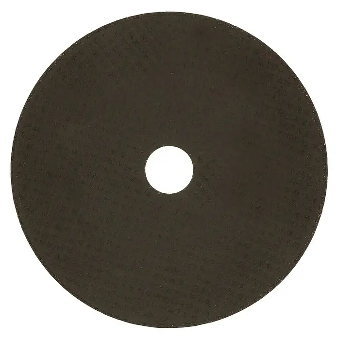 Bosch Professional Trennscheibe Standard for Metal - Durchmesser Scheibe: 115 mm, Stärke Scheibe: 2,5 mm - Abbildung einer schwarzen Trennscheibe mit einem mittigen Loch für den Einsatz in Winkelschleifern.