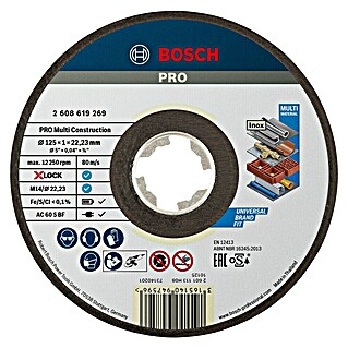 Bosch Professional X-Lock Trennscheibe Multi Construction (125 mm, Geeignet für: Metall)