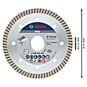 Bosch Diamant-Trennscheibe Best for Ceramic Extra Clean Turbo (Durchmesser: 115 mm, Bohrung: 22,23 mm, Geeignet für: Porzellan, 1 Stk.) | BAUHAUS