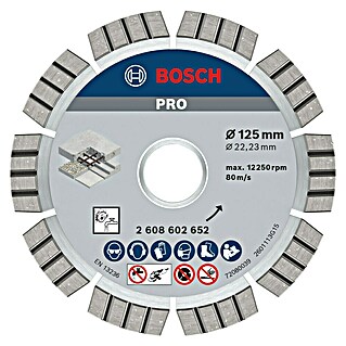 Bosch Professional Diamant-Trennscheibe (Durchmesser Scheibe: 125 mm, Höhe Segment: 12 mm)