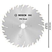 Bosch Disco de sierra (Diámetro: 250 mm, Orificio: 30 mm, Número de dientes: 24 dientes)