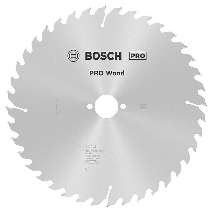 Bosch Disco de sierra (Diámetro: 254 mm, Orificio: 30 mm, Número de dientes: 60 dientes)