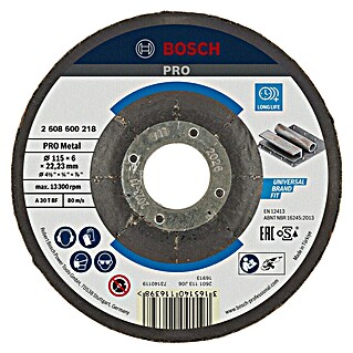 Bosch Schruppscheibe Expert for Metal A 30 T BF (Durchmesser: 115 mm, Stärke Scheibe: 6 mm, 1 Stk.)