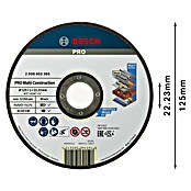 Bosch Professional Disco de corte Rapido Multi Construction (Diámetro disco: 125 mm, Específico para: Materiales de obra)