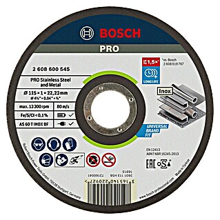 Bosch Professional Rezalna plošča Rapido Expert for Inox (Premer diska: 115 mm, Primerno za: Nerjavno jeklo)