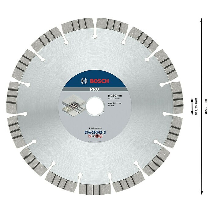 Bosch Professional Diamant-Trennscheibe Best for Concrete (Durchmesser Scheibe: 230 mm, Höhe Segment: 15 mm) | BAUHAUS