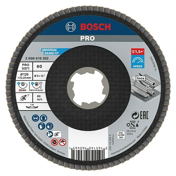 Bosch Disco de corte X571 Best for Metal (Apto para: Metal, Diámetro disco: 125 mm, Grano: 60, 1 ud.) | BAUHAUS