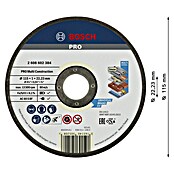 Bosch Professional Trennscheibe Rapido Multi Construction (Durchmesser Scheibe: 115 mm, Geeignet für: Baustellenmaterialien)