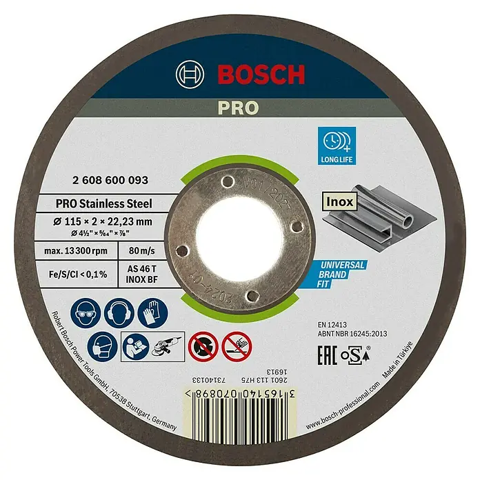 Bosch Professional TrennscheibeDurchmesser Scheibe: 115 mm, Stärke Scheibe: 2 mm