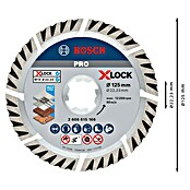 Bosch Professional X-Lock Disco de corte de diamante X-Lock Standard (125 mm, Apto para: Hormigón)