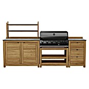 Sunfun Zoe Outdoorküchen-Modul Aufsatzregal (Braun, B x T x H: 110 x 30 x 58 cm, Holz) | BAUHAUS