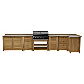 Sunfun Zoe Outdoorküchen-Modul Eckschrank (Braun, B x T x H: 120 x 120 x 92 cm, Teakholz) | BAUHAUS