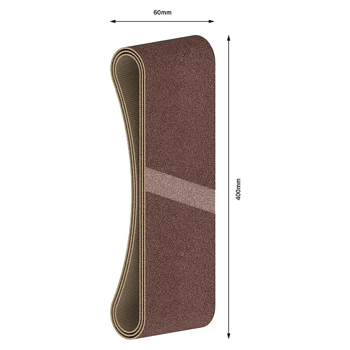 Bosch Schleifband-Set X440 Best for Wood and Paint - 60 x 400 mm, Körnung: 60 - 100, 3 Stk. - Braunes Schleifband, 60x400mm, mit texturierter Oberfläche und flexiblen Lagen.