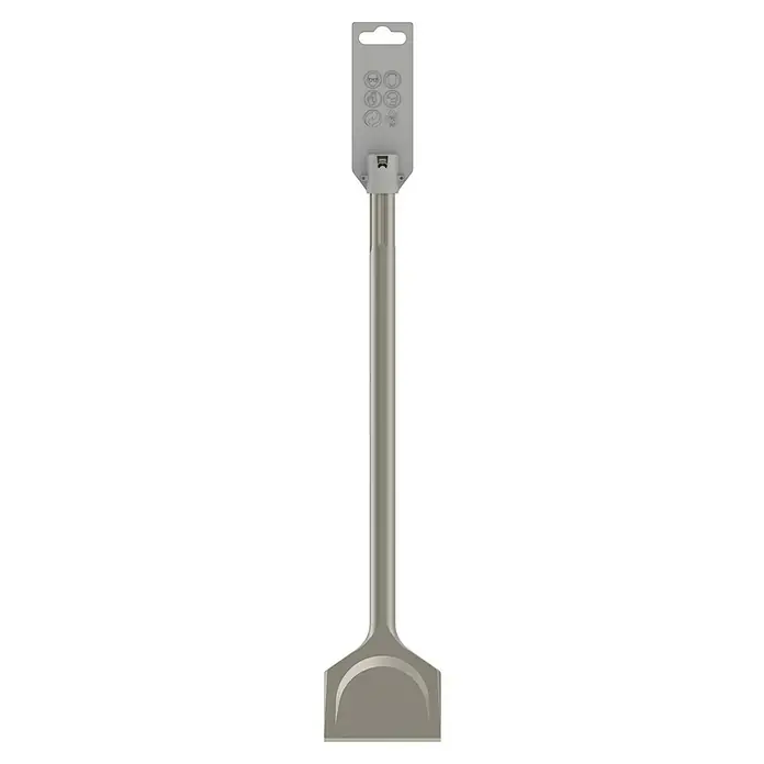 Bosch Spatmeißel Long Life - SDS Max, Breite: 80 mm, 1 Stk. - Ein bodenstehender Händedesinfektionsmittelspender in Silber mit Hinweisen zur persönlichen Schutzausrüstung, perfekt für den gewerblichen Gebrauch.