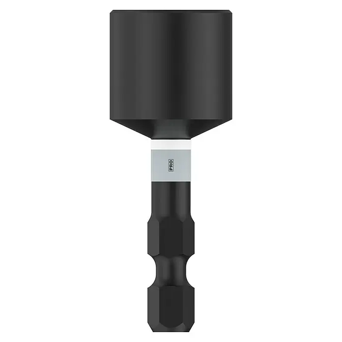 Bosch Inserto para llaves de vaso Impact Control - Ancho de llave: 13 mm, Tamaño de accionamiento: ¼'' hexágono exterior - Punta de impacto negra con vástago hexagonal y marca PRO. Ideal para tareas de fijación pesadas.