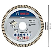 Bosch Diamant-Trennscheibe Best for Ceramic Extra Clean Turbo (Durchmesser: 125 mm, Bohrung: 22,23 mm, Geeignet für: Porzellan, 1 Stk.) | BAUHAUS