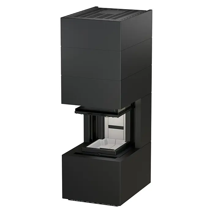 Kaminofen Adastra 500 Plus Line - 11 kW, Raumheizvermögen: 315 m³, Material Verkleidung: Stahl, Schwarz - Elegantes, modernes Kaminmodell in Schwarz. Das klare Design und die hochwertige Verarbeitung machen es zu einem Blickfang in jedem Raum.