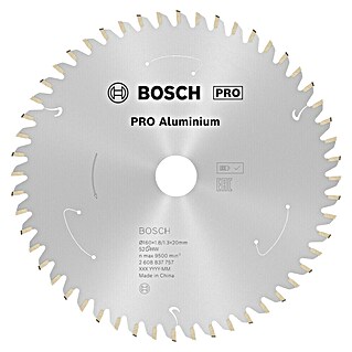 Bosch List krožne žage Standard za aluminij (160 mm, Izvrtina: 20 mm, Število zobcev: 52 kos)