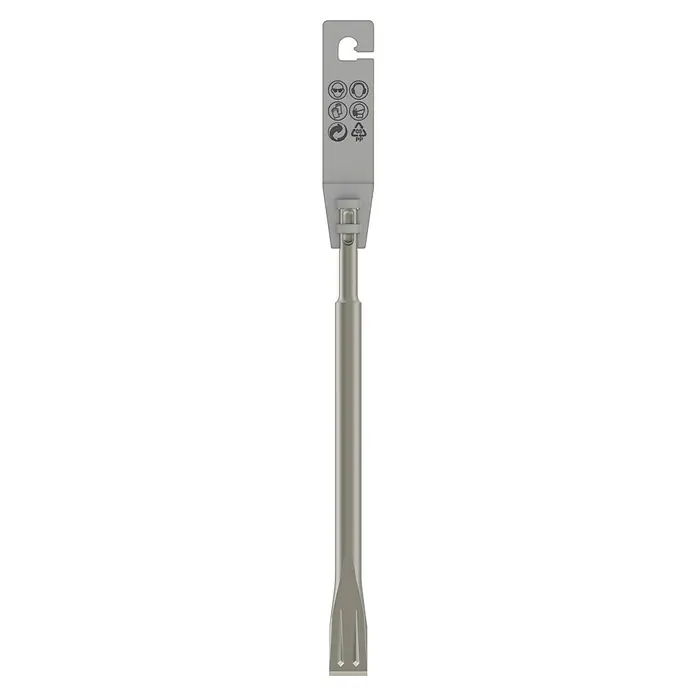 Bosch Cincel plano Long Life - 1 ud., Diámetro de la broca: 20 mm, 250 mm - Imagen de una espátula de plástico de polipropileno que es robusta e ideal para mezclar o aplicar diversos materiales.