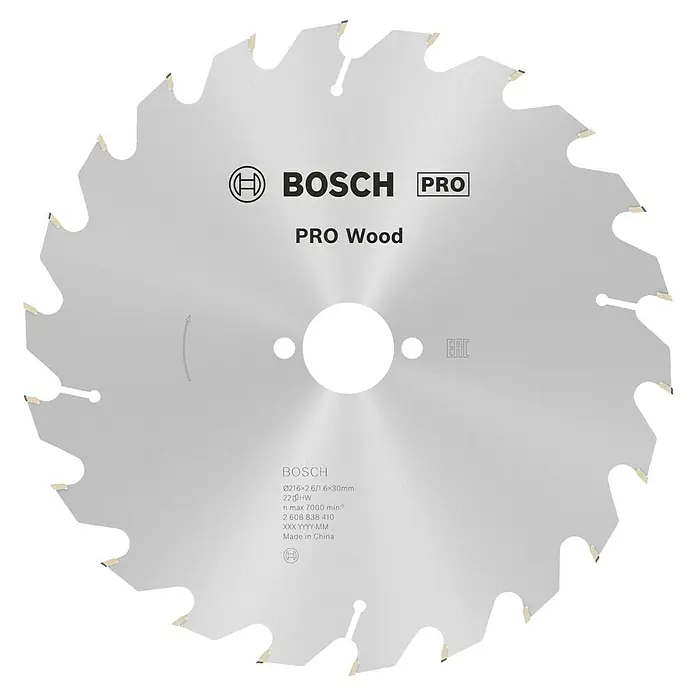 Bosch Kreissägeblatt Pro Wood - 216 mm, Bohrung: 30 mm, Anzahl Zähne: 22 Stk. - Kreissägeblatt von Bosch Pro Wood, Durchmesser 216 mm, ideal für Holzarbeiten. Präzise Schnitte garantiert.