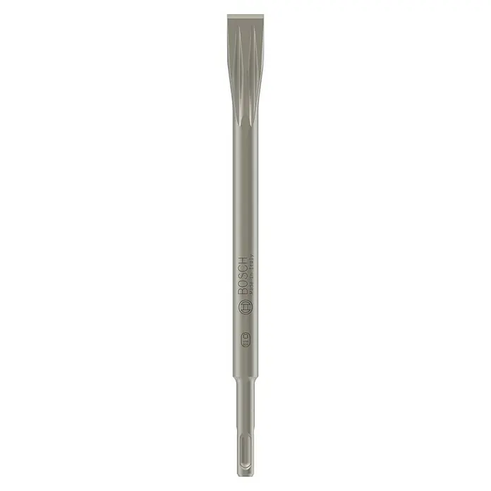 Bosch Cincel plano Long Life - 1 ud., Diámetro de la broca: 20 mm, 250 mm - El cincel puntiagudo de Bosch es una herramienta robusta para trabajos de demolición y renovación. Ofrece alto rendimiento y larga vida útil.
