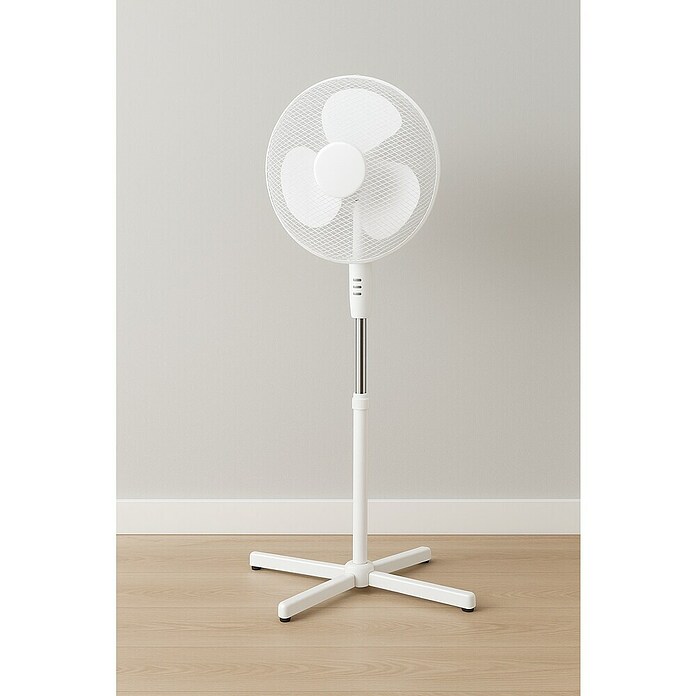 Houston Ventilador de pie 50113 BH (Blanco, Diámetro: 40 cm, 45 W)